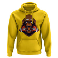 Game Day Fierce Bear Biting Ball Hoodie Football Player Gift - Wonder Print Shop