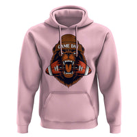 Game Day Fierce Bear Biting Ball Hoodie Football Player Gift - Wonder Print Shop