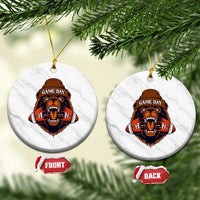 Game Day Fierce Bear Biting Ball Ceramic Ornament Football Player Gift - Wonder Print Shop