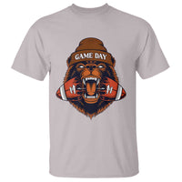 Game Day Fierce Bear Biting Ball T Shirt Football Player Gift - Wonder Print Shop