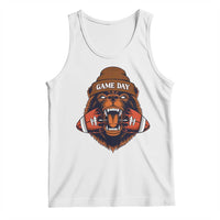 Game Day Fierce Bear Biting Ball Tank Top Football Player Gift - Wonder Print Shop
