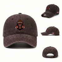 Game Day Fierce BR Biting Ball Washed Cotton Baseball Cap Football Player Gift