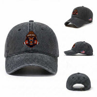 Game Day Fierce BR Biting Ball Washed Cotton Baseball Cap Football Player Gift