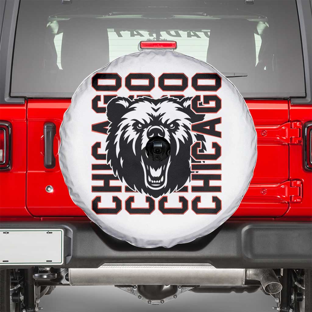 Game Day Football Fan Gift Spare Tire Cover Chicago With Bear - Wonder Print Shop