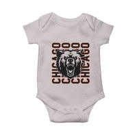 Game Day Football Fan Gift Baby Onesie Chicago With Bear - Wonder Print Shop