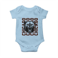 Game Day Football Fan Gift Baby Onesie Chicago With Bear - Wonder Print Shop