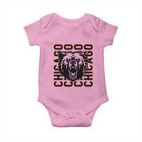 Game Day Football Fan Gift Baby Onesie Chicago With Bear - Wonder Print Shop