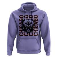 Game Day Football Fan Gift Hoodie Chicago With Bear - Wonder Print Shop