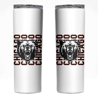 Game Day Football Fan Gift Skinny Tumbler Chicago With Bear - Wonder Print Shop