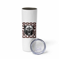 Game Day Football Fan Gift Skinny Tumbler Chicago With Bear - Wonder Print Shop