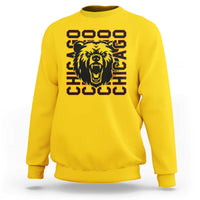 Game Day Football Fan Gift Sweatshirt Chicago With Bear - Wonder Print Shop