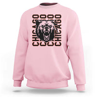 Game Day Football Fan Gift Sweatshirt Chicago With Bear - Wonder Print Shop