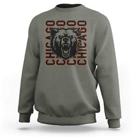 Game Day Football Fan Gift Sweatshirt Chicago With Bear - Wonder Print Shop
