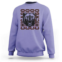 Game Day Football Fan Gift Sweatshirt Chicago With Bear - Wonder Print Shop