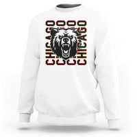 Game Day Football Fan Gift Sweatshirt Chicago With Bear - Wonder Print Shop