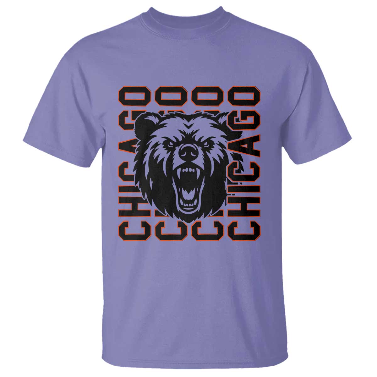 Game Day Football Fan Gift T Shirt Chicago With Bear - Wonder Print Shop