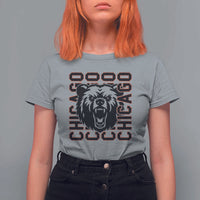 Game Day Football Fan Gift T Shirt For Women Chicago With Bear - Wonder Print Shop