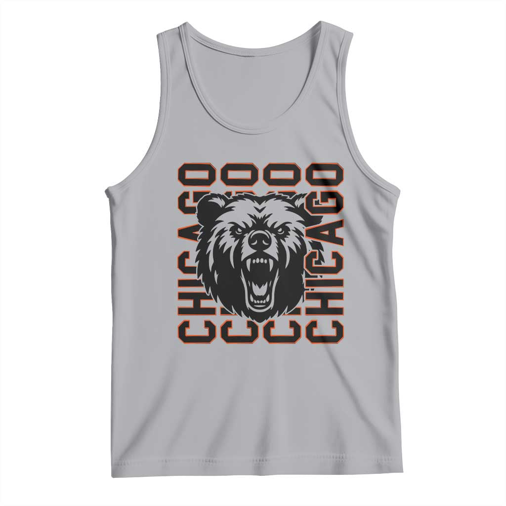 Game Day Football Fan Gift Tank Top Chicago With Bear - Wonder Print Shop