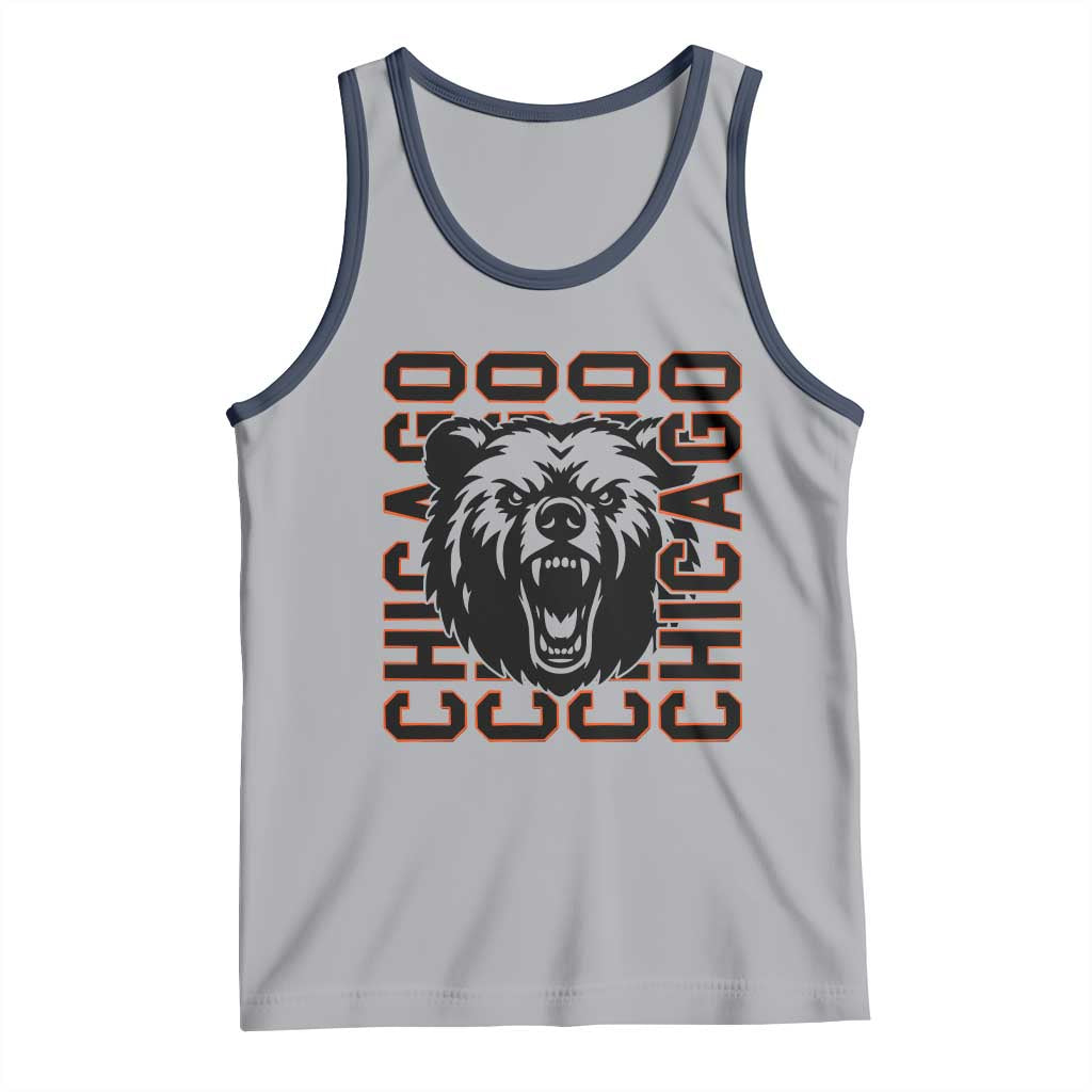 Game Day Football Fan Gift Tank Top Chicago With Bear - Wonder Print Shop