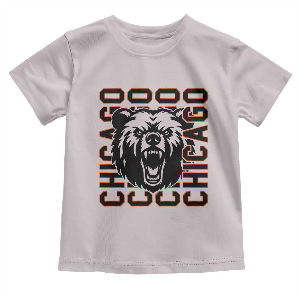 Game Day Football Fan Gift Toddler T Shirt Chicago With Bear - Wonder Print Shop