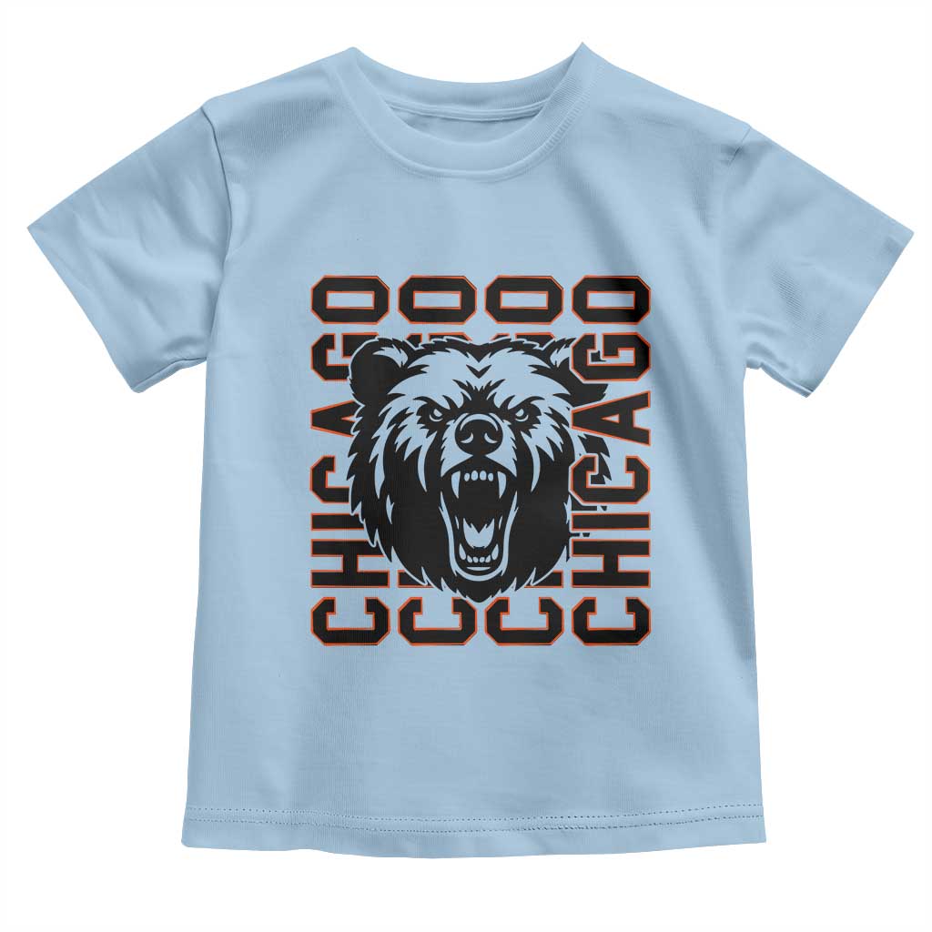 Game Day Football Fan Gift Toddler T Shirt Chicago With Bear - Wonder Print Shop