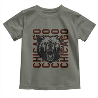 Game Day Football Fan Gift Toddler T Shirt Chicago With Bear - Wonder Print Shop