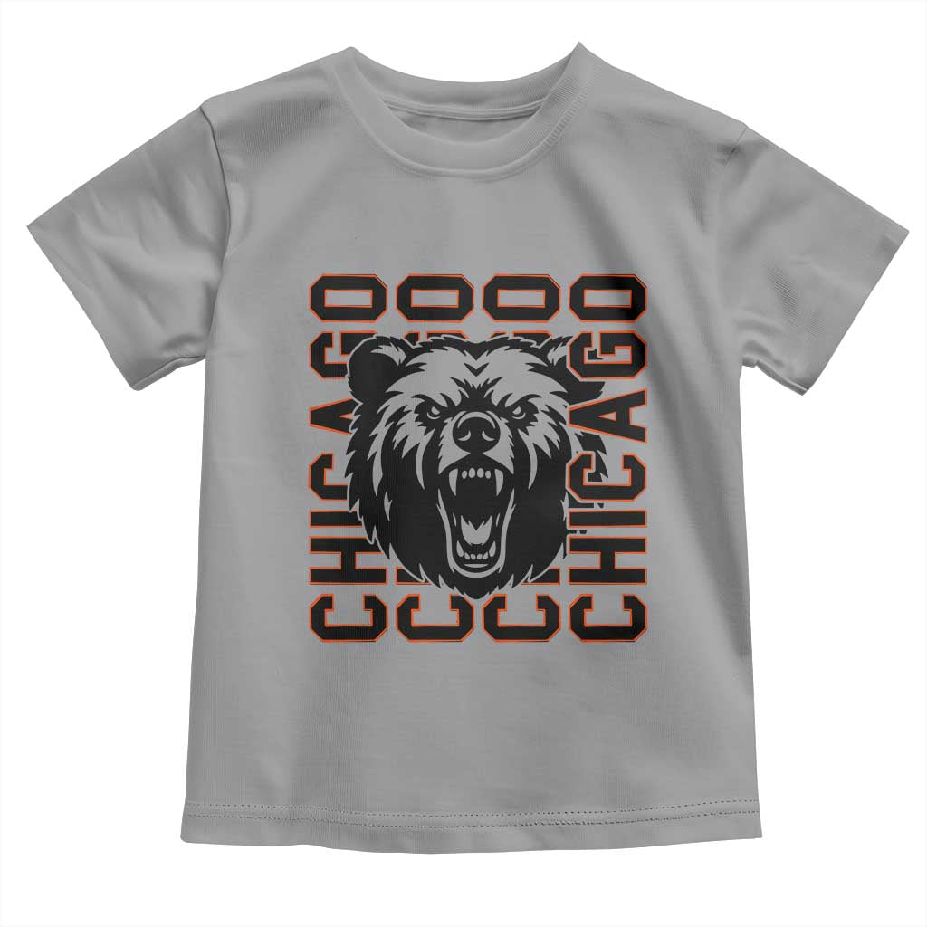 Game Day Football Fan Gift Toddler T Shirt Chicago With Bear - Wonder Print Shop