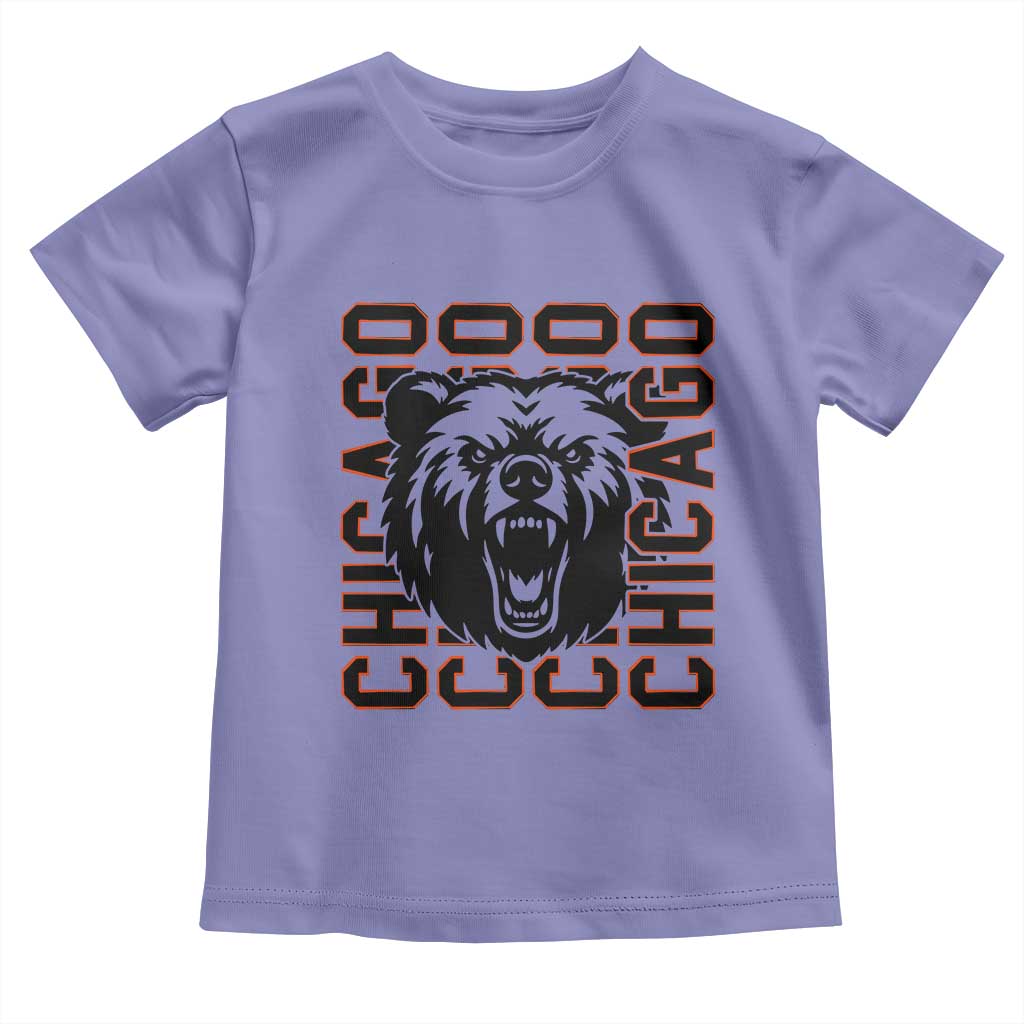 Game Day Football Fan Gift Toddler T Shirt Chicago With Bear - Wonder Print Shop