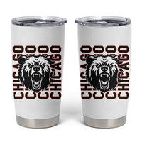 Game Day Football Fan Gift Tumbler Cup Chicago With Bear - Wonder Print Shop