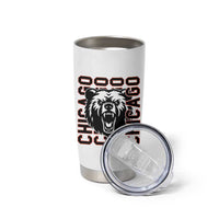 Game Day Football Fan Gift Tumbler Cup Chicago With Bear - Wonder Print Shop