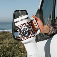 Game Day Football Fan Gift Tumbler With Handle Chicago With Bear - Wonder Print Shop