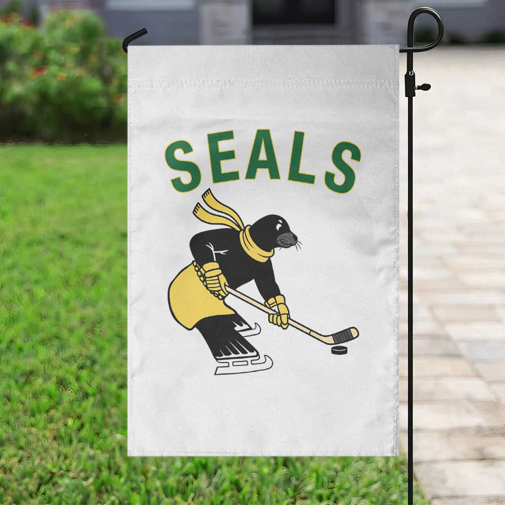 Funny Seal Ice Hockey Player Garden Flag Winter Sports Gift - Wonder Print Shop