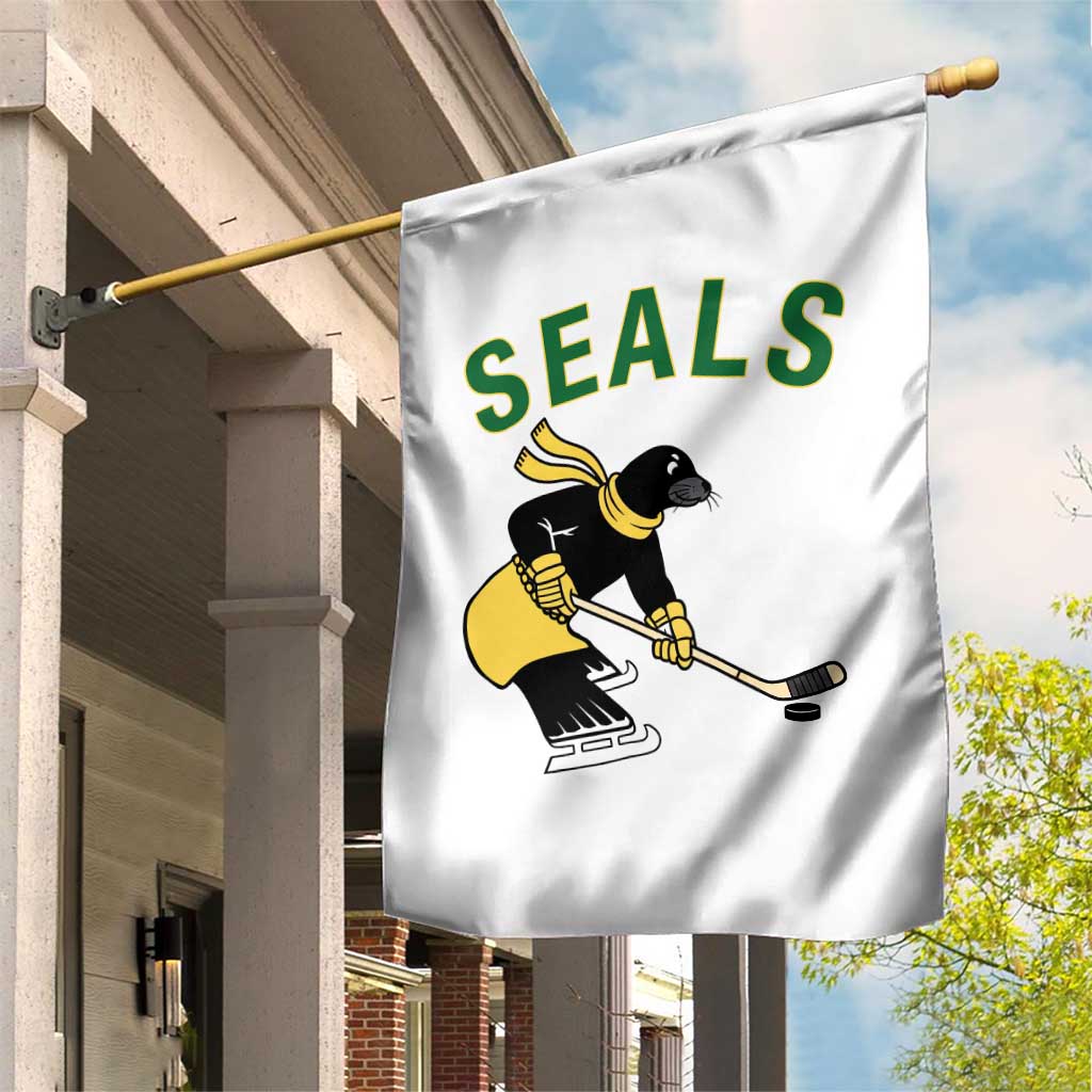 Funny Seal Ice Hockey Player Garden Flag Winter Sports Gift - Wonder Print Shop