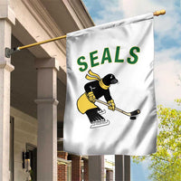 Funny Seal Ice Hockey Player Garden Flag Winter Sports Gift - Wonder Print Shop