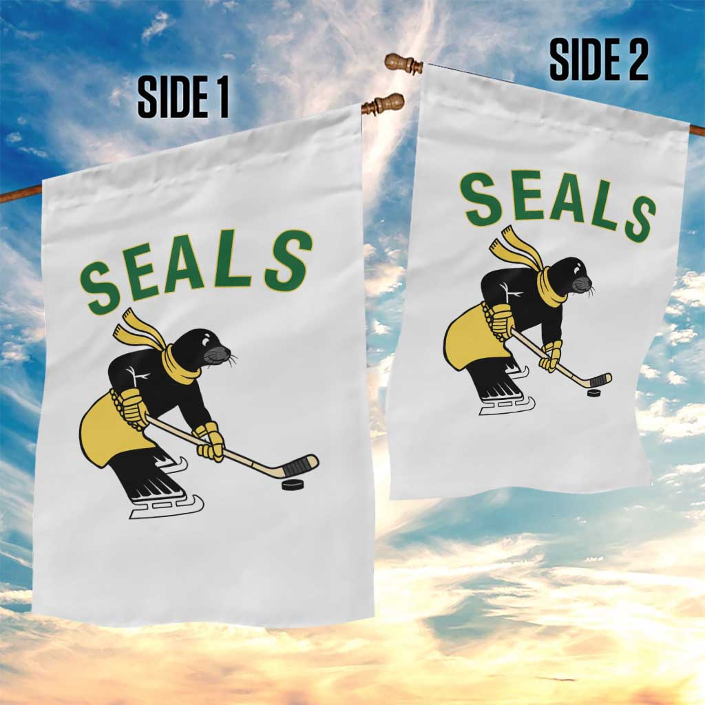 Funny Seal Ice Hockey Player Garden Flag Winter Sports Gift - Wonder Print Shop