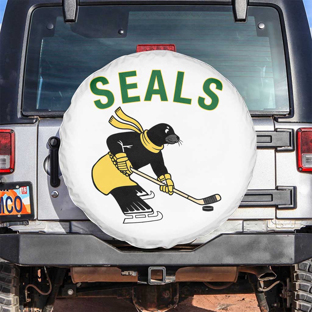 Funny Seal Ice Hockey Player Spare Tire Cover Winter Sports Gift - Wonder Print Shop