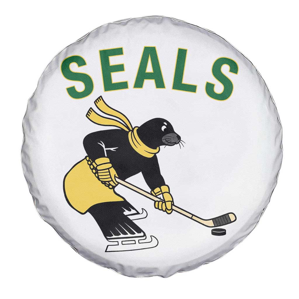 Funny Seal Ice Hockey Player Spare Tire Cover Winter Sports Gift - Wonder Print Shop