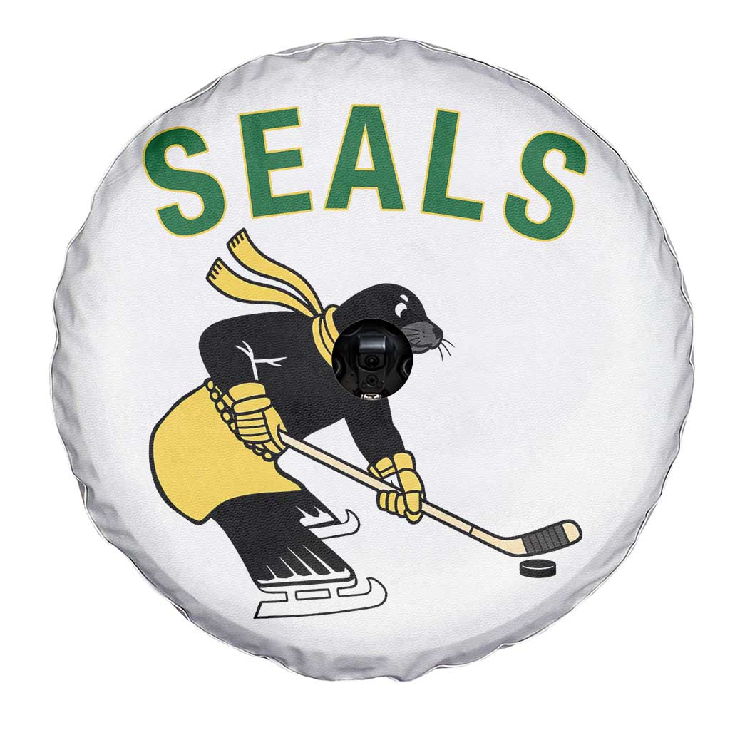 Funny Seal Ice Hockey Player Spare Tire Cover Winter Sports Gift - Wonder Print Shop