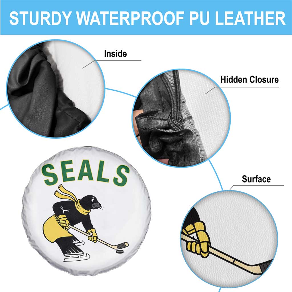 Funny Seal Ice Hockey Player Spare Tire Cover Winter Sports Gift - Wonder Print Shop