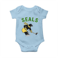Funny Seal Ice Hockey Player Baby Onesie Winter Sports Gift - Wonder Print Shop