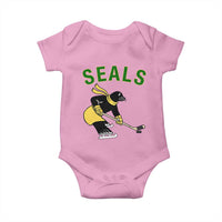 Funny Seal Ice Hockey Player Baby Onesie Winter Sports Gift - Wonder Print Shop