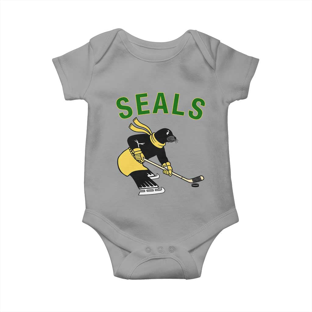 Funny Seal Ice Hockey Player Baby Onesie Winter Sports Gift - Wonder Print Shop