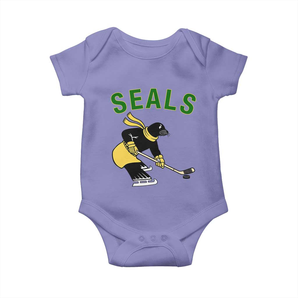Funny Seal Ice Hockey Player Baby Onesie Winter Sports Gift - Wonder Print Shop