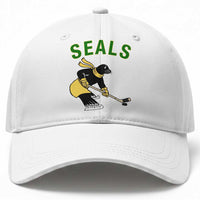 Funny Seal Ice Hockey Player Baseball Cap Winter Sports Gift