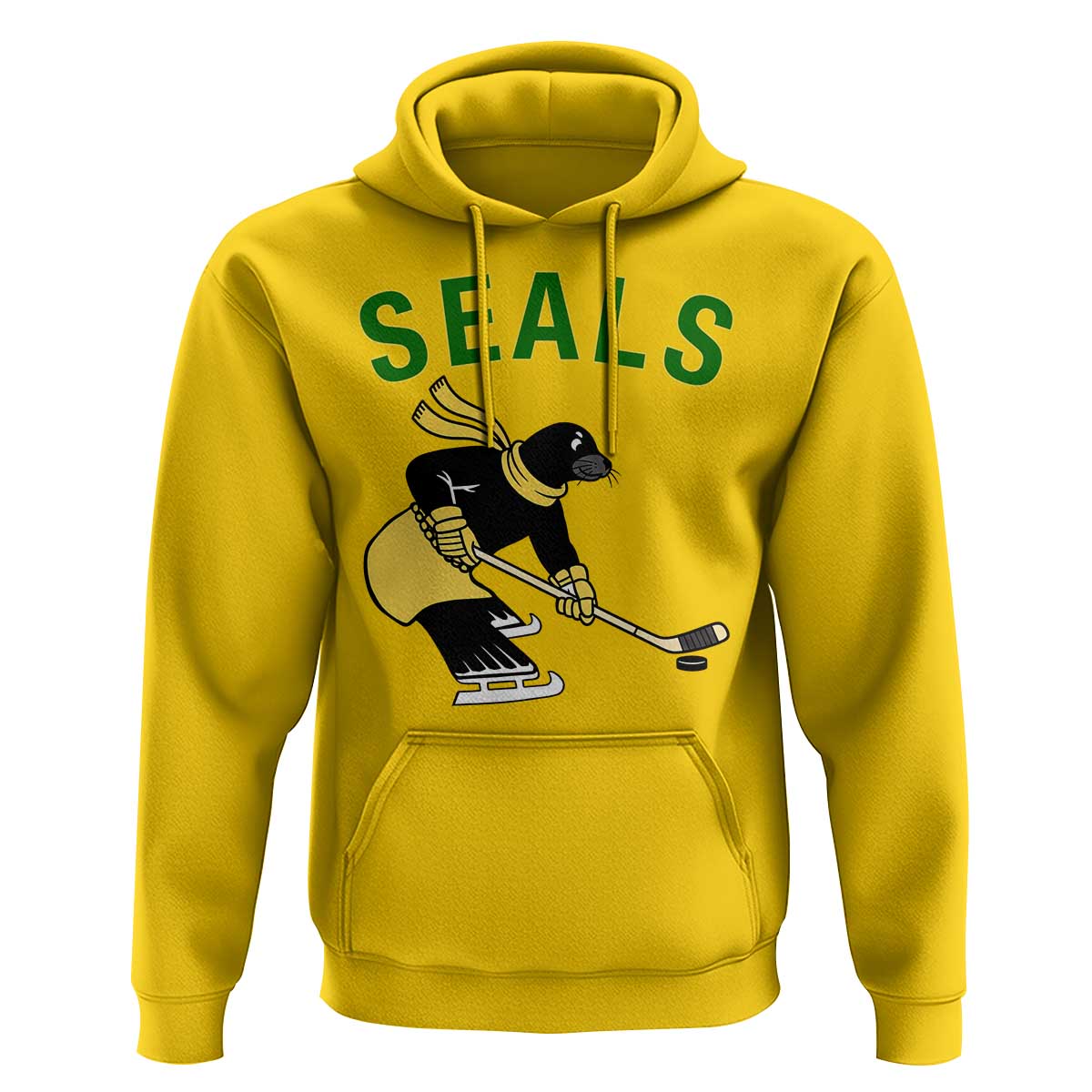 Funny Seal Ice Hockey Player Hoodie Winter Sports Gift - Wonder Print Shop