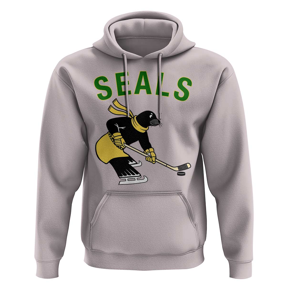 Funny Seal Ice Hockey Player Hoodie Winter Sports Gift - Wonder Print Shop