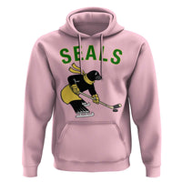 Funny Seal Ice Hockey Player Hoodie Winter Sports Gift - Wonder Print Shop