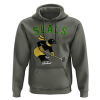 Funny Seal Ice Hockey Player Hoodie Winter Sports Gift - Wonder Print Shop
