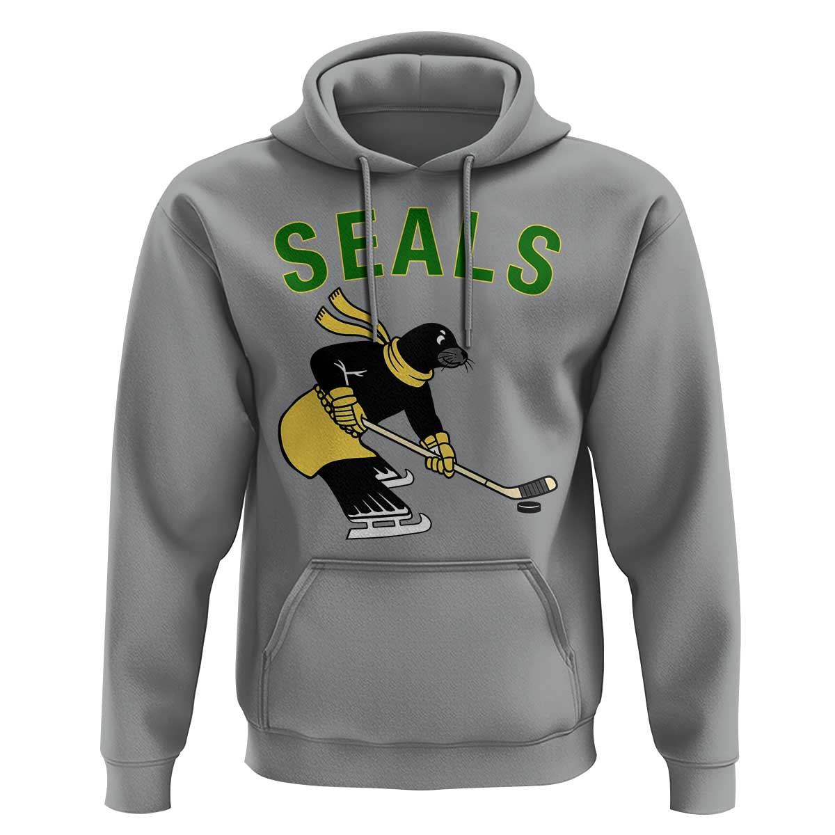 Funny Seal Ice Hockey Player Hoodie Winter Sports Gift - Wonder Print Shop