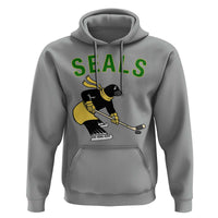 Funny Seal Ice Hockey Player Hoodie Winter Sports Gift - Wonder Print Shop